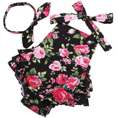 Comfy Floral Baby Girl Romper Set
